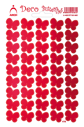 Motýlci červení - Deco Butterflies