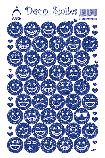 Smajlíci modří glitter - Deco Smile