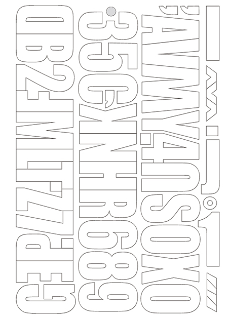 Nástěnková písmena a číslice - bílé - 4 sady