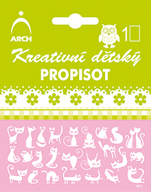 Kreativní dětský propisot kočky - bílé