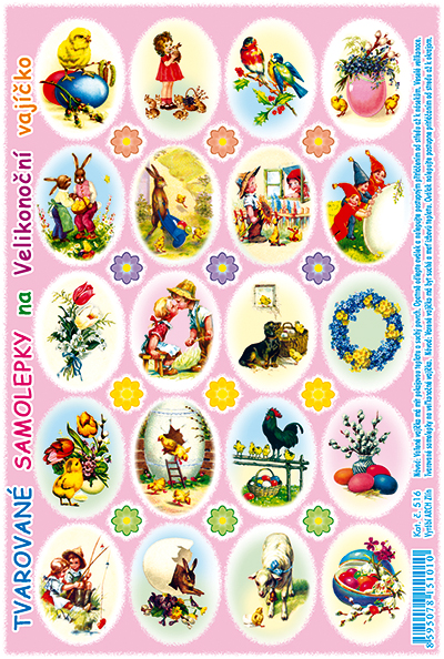 Rovné samolepky - kuřátko