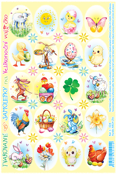 Prolisované samolepky - ovečka