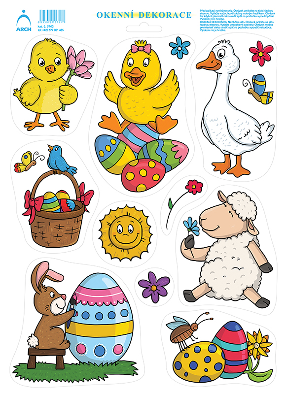 Dělené postavičky - kuřátko s kytkou