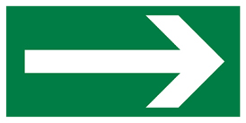 Šipka k únikovému východu - plastová cedulka