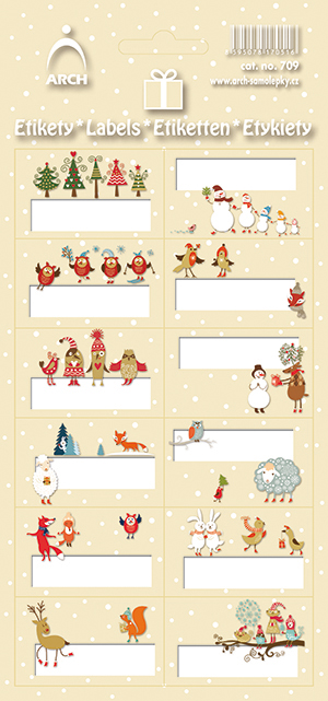 Vánoční etikety - veselé obrázky