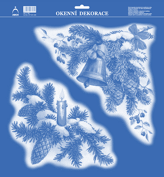 Rohové ornamenty zvonek a svíce - pravé