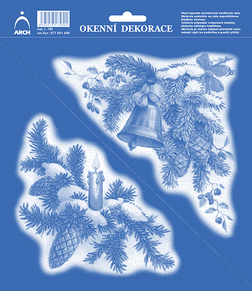 Rohové ornamenty zvonek a svíce - pravé