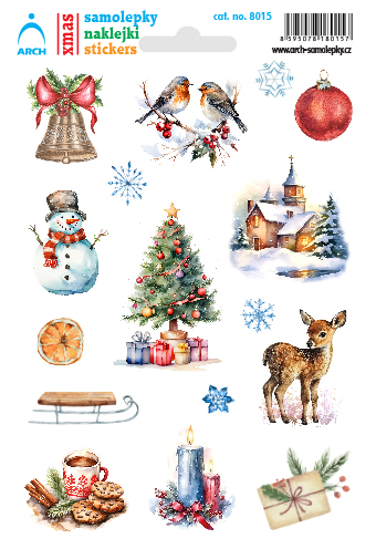 Vánoční samolepky - měděný zvonek