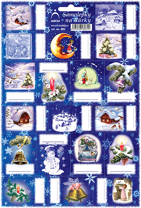 Etikety na dárky - tmavomodré