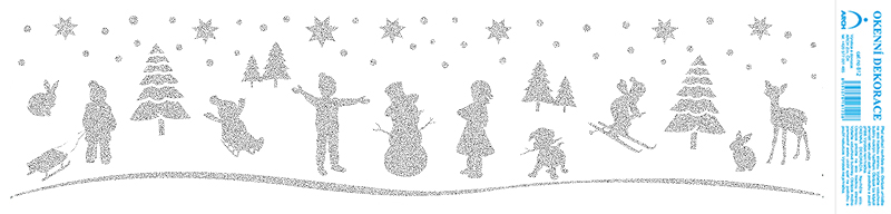 Radovánky - tisk stříbrnými glitry