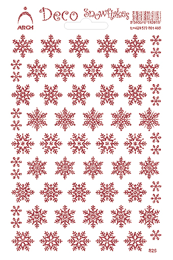 Červené dekorační vločky