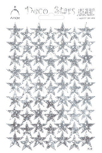 Stříbrné dekorační hvězdičky