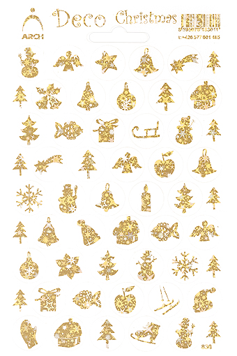 Zlaté dekorační vánoční obrázky