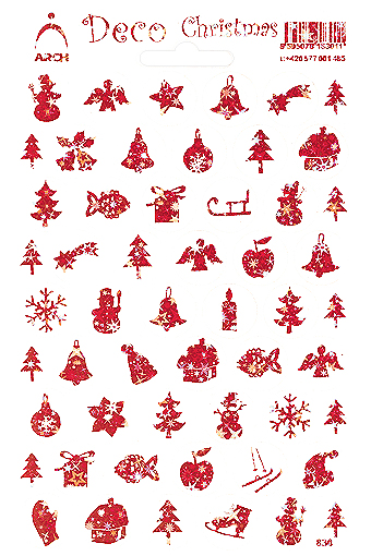 Červené dekorační vánoční obrázky