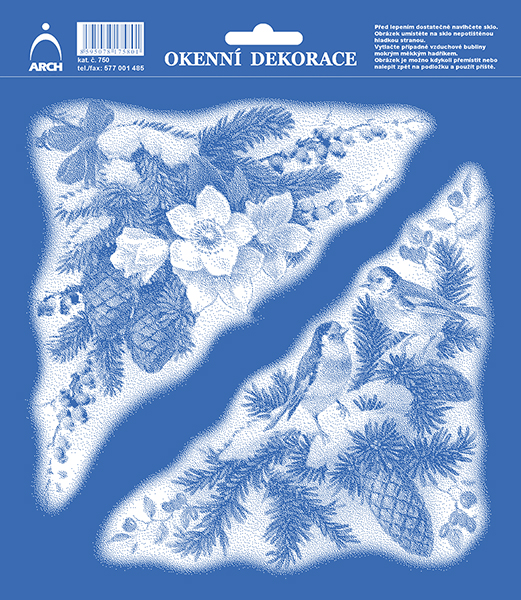 Rohové ornamenty květy a ptáčci - levé