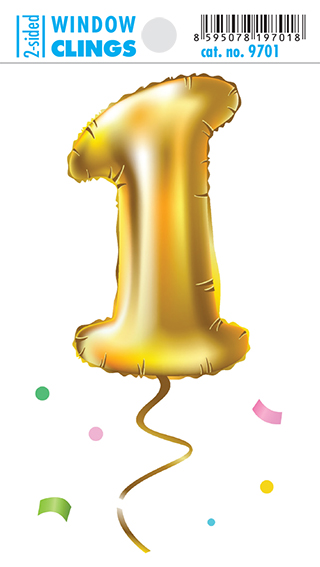 Adhezní nálepky - balónek jednička
