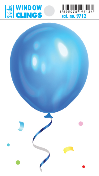 Adhezní nálepky - balónek modrý