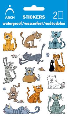 Voděodolné samolepky - kočky 03