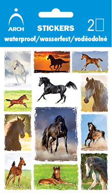 Voděodolné samolepky - koně 02