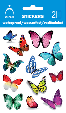 Voděodolné samolepky - motýli 01