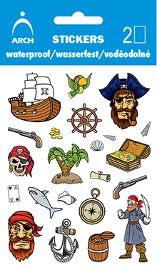 Voděodolné samolepky - piráti 02