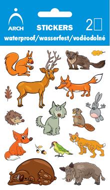 Voděodolné samolepky - lesní zvířátka 01