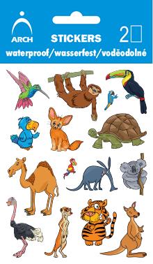 Voděodolné samolepky - zvířata světa
