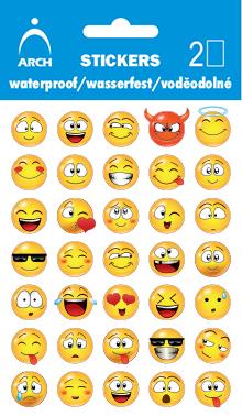 Voděodolné samolepky - smajlíci 01 větší