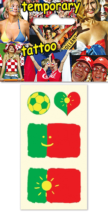 Temporary tattoo for fans - Portugal