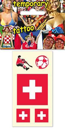 Temporary tattoo for fans - Switzerland
