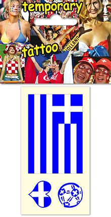 Temporary tattoo for fans - Greece