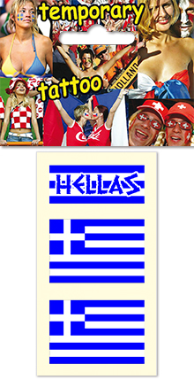 Temporary tattoo for fans - Greece