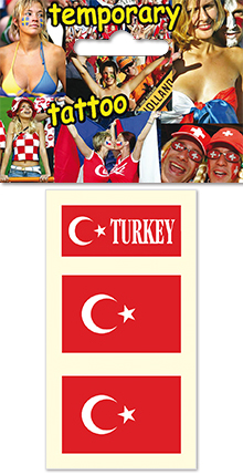 Temporary tattoo for fans - Turkey