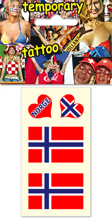 Temporary tattoo for fans - Norway