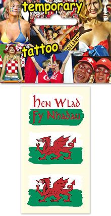 Temporary tattoo for fans - Wales