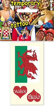 Temporary tattoo for fans - Wales