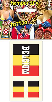 Temporary tattoo for fans - Belgium