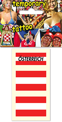 Temporary tattoo for fans - Austria