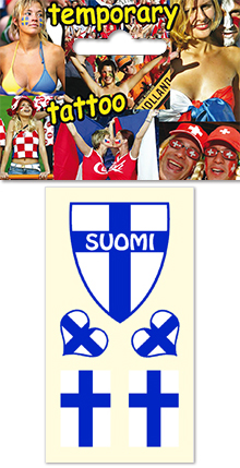 Temporary tattoo for fans - Finland