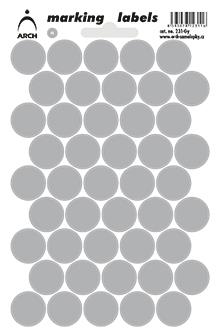 Samolepicí kolečka 17 mm - šedá