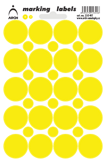 Neonová kolečka 25 mm - žlutá