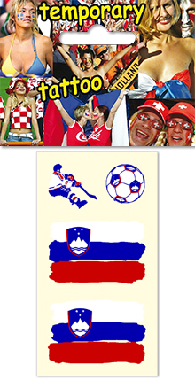 Temporary tattoo for fans - Slovenia