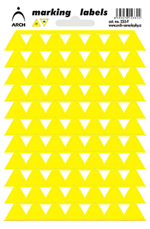 Samolepicí trojúhelníky 15 mm - žluté