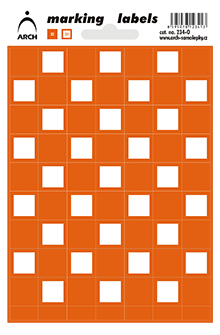 Samolepicí čtverečky 15 mm - oranžové
