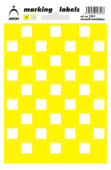 Samolepicí čtverečky 15 mm - žluté