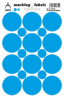 Samolepicí kolečka 33 mm - modrá