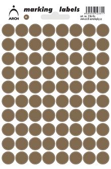 Samolepicí kolečka 12 mm - hnědá