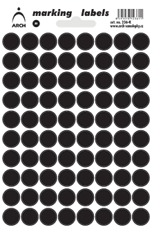 Samolepicí kolečka 12 mm - černá