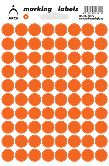 Samolepicí kolečka 12 mm - oranžová