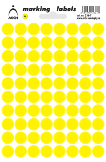 Samolepicí kolečka 12 mm - žlutá